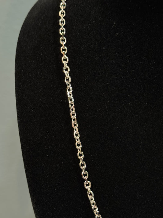22” 14.68 gram 3mm Cable Link Sterling Silver Chain