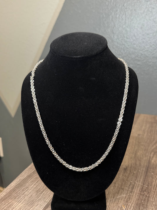 24” 32.77 Gram 5mm Ice Style Sterling Silver Chain