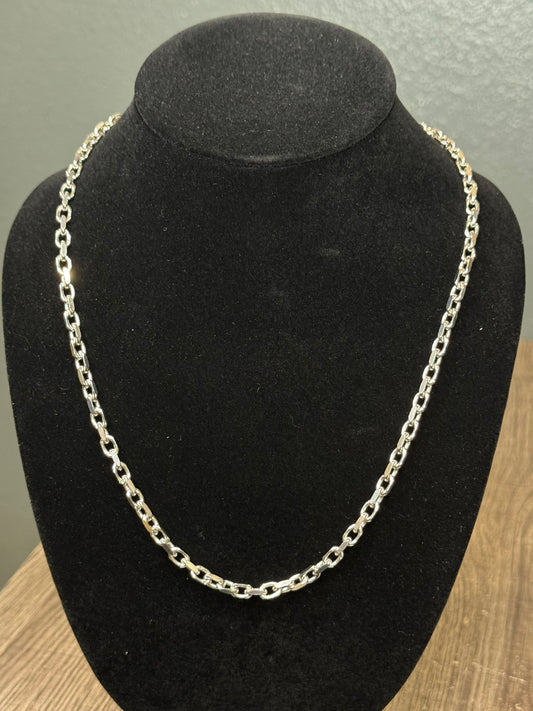 22” 33.70 Gram 4.5 mm Sterling Silver Cable Chain