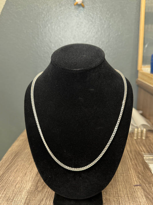24” 29.69 Gram 3mm Franco Link Sterling Silver Chain