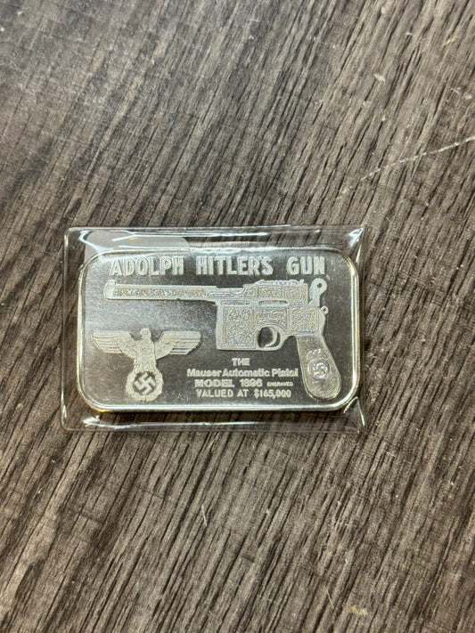 Adolph Hitler’s Gun ISIC 1 oz Silver Bar